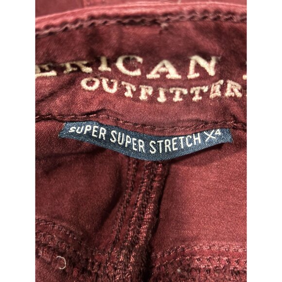 American Eagle Outfitters Womens Super Stretch Hi-Rise Jegging Size 4 Burgundy - Picture 4 of 14